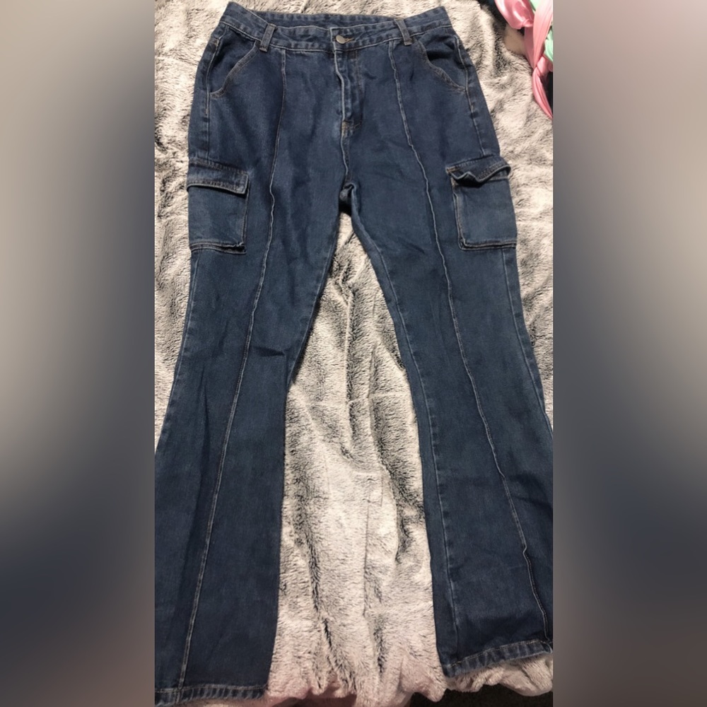 Flared Cargo Pants